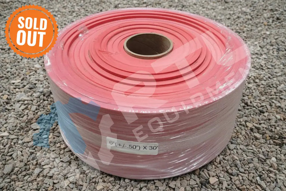 6’’ Linard Skirting 1197-4 MWR Red Rubber 30’ Roll - Skirting