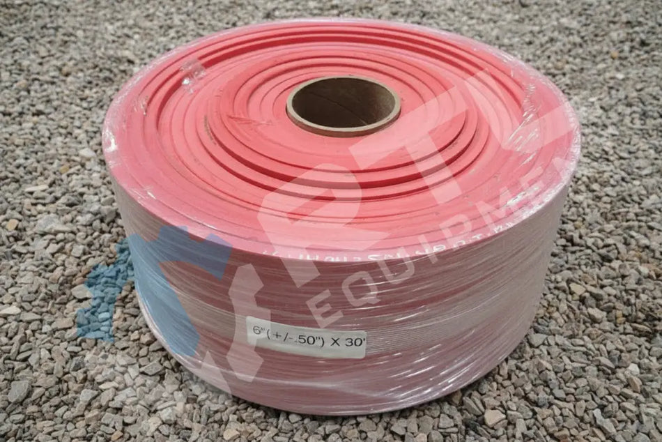 6’’ Linard Skirting 1197-4 MWR Red Rubber 30’ Roll - Skirting