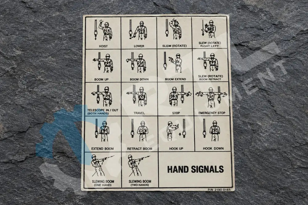 Tadano Hand Signals | PN 34391201300
